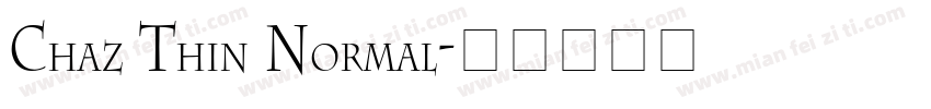 Chaz Thin Normal字体转换